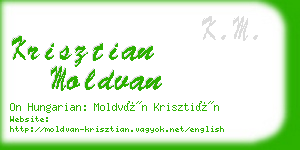 krisztian moldvan business card